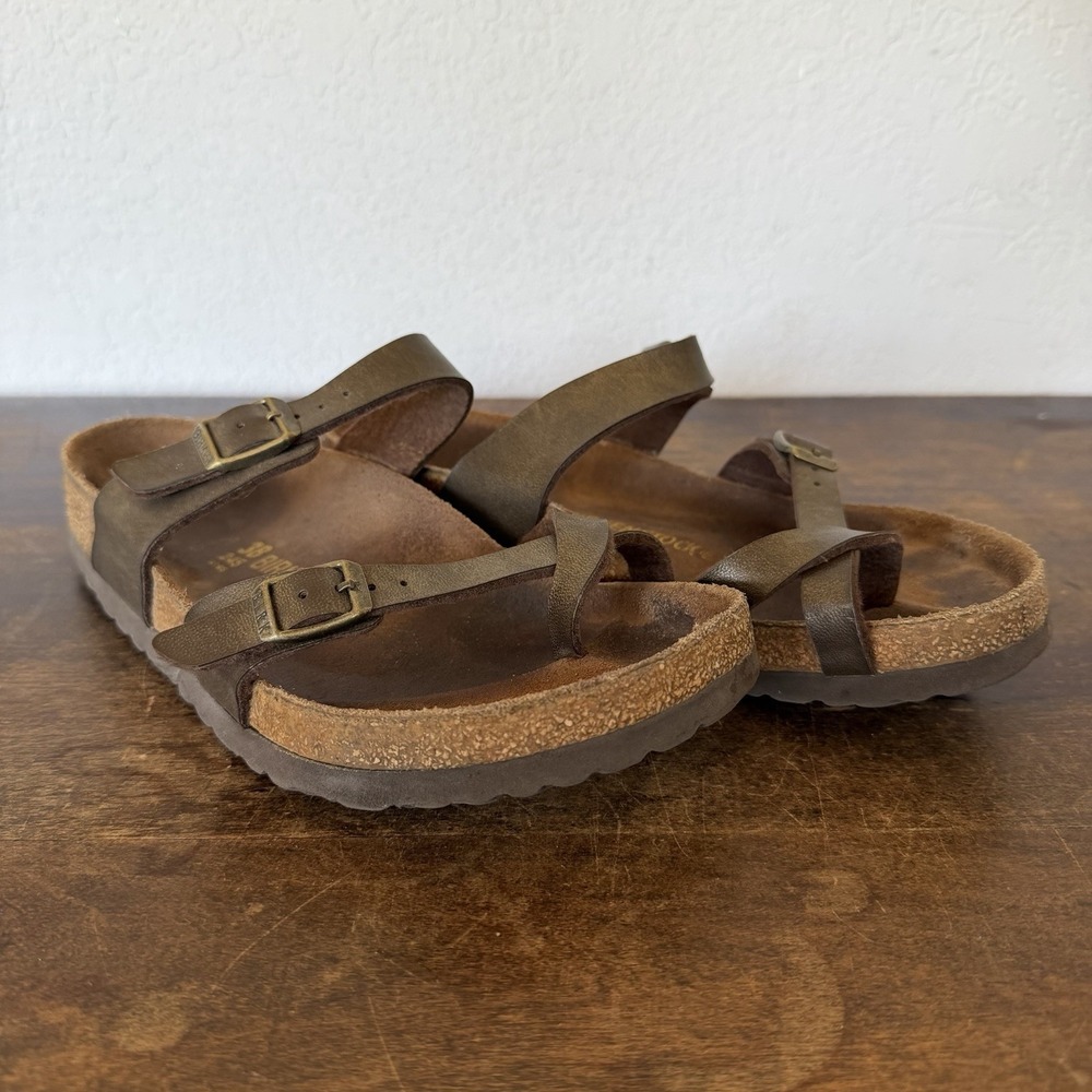 Ladies Birkenstock Germany Mayari Size 38 Cork Bed Sandals 7 U.S. Dark Brown